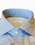 S5-QLVCUR Camicia Regular Fantasia Azzurra Man