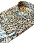 S5-615 Camicia Lino Fantasia Blue/Brown Man