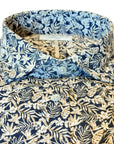 S5-615 Camicia Lino Fantasia Blue/Brown Man
