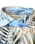 S5-616 Camicia Lino Fantasia White/Green Man