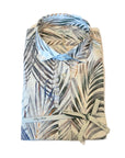 S5-616 Camicia Lino Fantasia White/Green Man