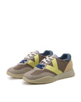 US5-9313 Sneaker Khaky/Lime/Avio Man