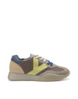 US5-9313 Sneaker Khaky/Lime/Avio Man