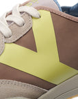 US5-9313 Sneaker Khaky/Lime/Avio Man