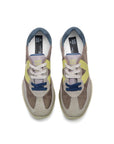 US5-9313 Sneaker Khaky/Lime/Avio Man