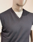 S5-2110 Gilet Scollo V Rasato Notte Man