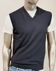 S5-2110 Gilet Scollo V Rasato Notte Man