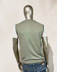 S5-2110 Gilet Scollo V Rasato Salvia Man