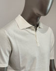 S5-0305 Polo Manica Corta Crepe Panna Man