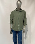 US5- Camicia Pierce Riviera Lino Green Tea Man