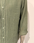 US5- Camicia Pierce Riviera Lino Green Tea Man