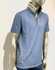 S5-RICKY486 Polo Ricamata Denim Man