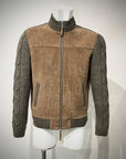 UW5-THAMES KNIT Giubbotto Ibrido Suede Maglia Sesamo/Stone Man