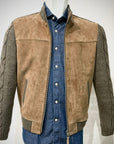 UW5-THAMES KNIT Giubbotto Ibrido Suede Maglia Sesamo/Stone Man