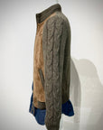 UW5-THAMES KNIT Giubbotto Ibrido Suede Maglia Sesamo/Stone Man