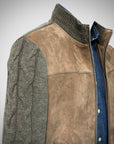 UW5-THAMES KNIT Giubbotto Ibrido Suede Maglia Sesamo/Stone Man