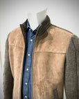 UW5-THAMES KNIT Giubbotto Ibrido Suede Maglia Sesamo/Stone Man