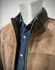 UW5-THAMES KNIT Giubbotto Ibrido Suede Maglia Sesamo/Stone Man