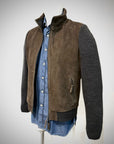 UW5-FRANCIS KNIT Giubbotto Ibrido Suede Maglia Moka/Antracite Man