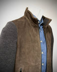 UW5-FRANCIS KNIT Giubbotto Ibrido Suede Maglia Moka/Antracite Man
