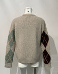 W5-96 Maglia Girocollo Jacquard Rombi Salvia Man
