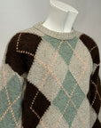 W5-96 Maglia Girocollo Jacquard Rombi Salvia Man