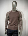 W5-CAMERON Maglia Girocollo Doppio Filato Tortora Man