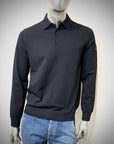 W5-0009 Polo Tech Merino Blue Man