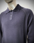 W5-1241 Polo Misto Cashmere Blu871 Man