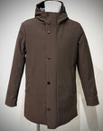 W4-4015 FROST Giaccone Softshell Lungo Cappuccio Moro Man
