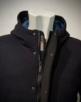 W4-4039 FLEX Parka Knit Tecnico Cappuccio Blu Man