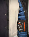 W4-4039 FLEX Parka Knit Tecnico Cappuccio Blu Man