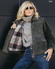 DW6-CAMERON Giacca Suede Mud J27 Woman