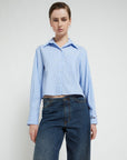 W5-DC5158 Camicia Cropped Gessato