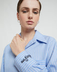 W5-DC5158 Camicia Cropped Gessato