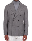 UW4-4568 Giacca Doppiopetto Felpa Spigata Grey Man