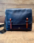 747M Borsello Pelle Vegetale Blue
