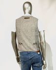 US5-LORRY Gilet Pelle Scamosciata Jungle Green Man
