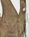 US5-LORRY Gilet Pelle Scamosciata Jungle Green Man
