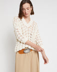 S5-DK9206 Maglione Crochet Latte