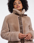 W6-LAMBRA Giacca Ecopelliccia Oat