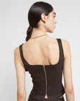 S5-DT9164 Top in Lino Cioccolato