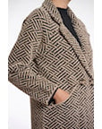 W5-MADINA Cardigan Sand Graphic
