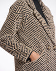 W5-MADINA Cardigan Sand Graphic
