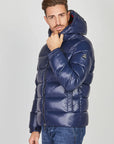 W4-4035 GLACIER Piumino Ultrapuffer Cappuccio Blue Man