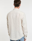 US4- Camicia Pierce Riviera Lino Silver Salt Man