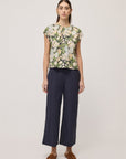S6-DP9741-2 Pantalone Cotone Cropped Night