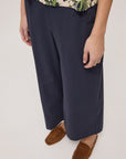 S6-DP9741-2 Pantalone Cotone Cropped Night