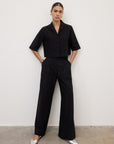 S6-DP9742-2 Pantalone Cotone Nero