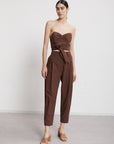 S5-DP9816 Pantalone in Popeline Cioccolato